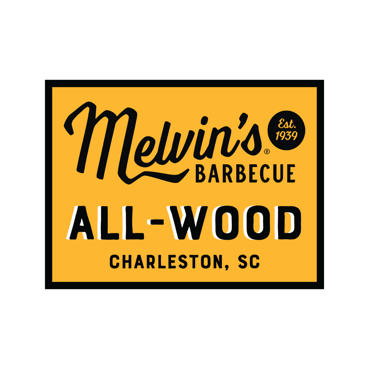all-wood melvin's bbq sticker