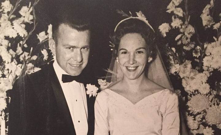 Melvin Bessinger and his wife, Betty Bessinger, of Melvin’s BBQ, on their wedding day, February 7, 1959