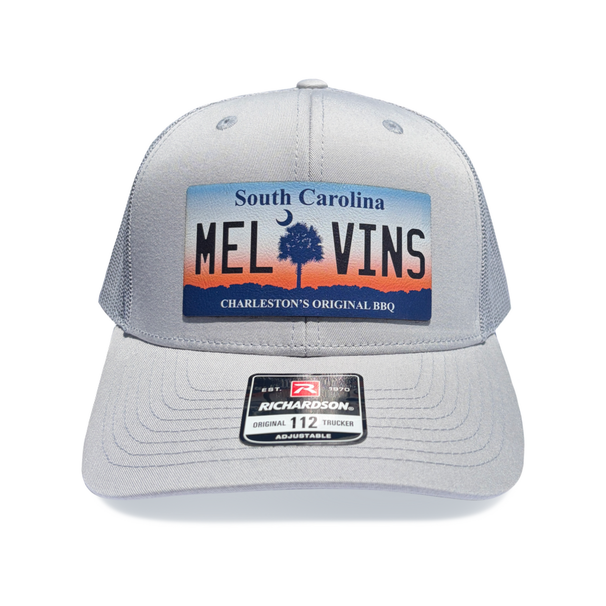 melvin's sc license plate trucker hat