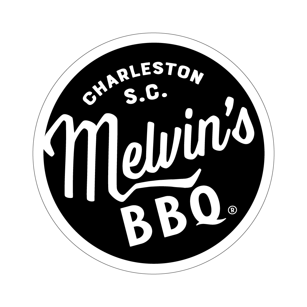 melvin’s bbq black circle sticker