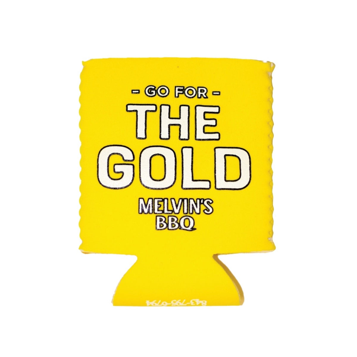 go for the gold yellow koozie