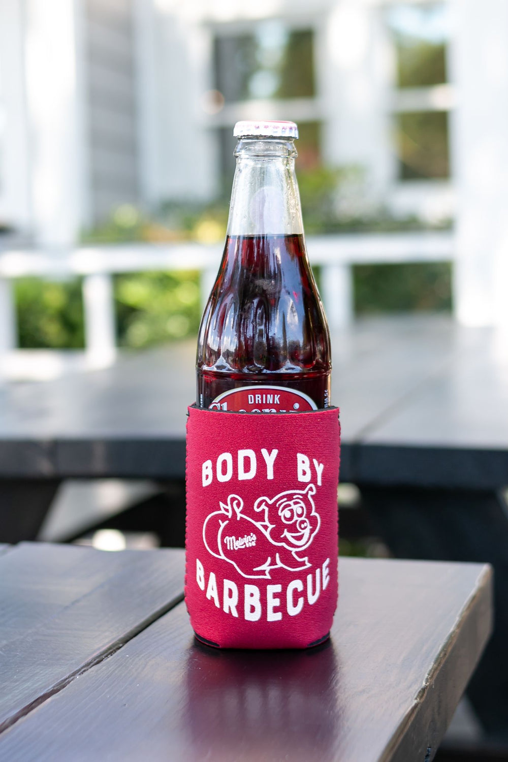 Body By Barbecue Maroon Koozie